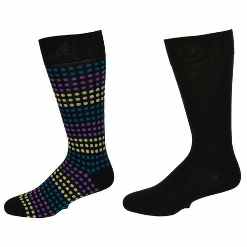 Men's Dressy Crew Socks in Combed Cotton (2-Pair Packs)