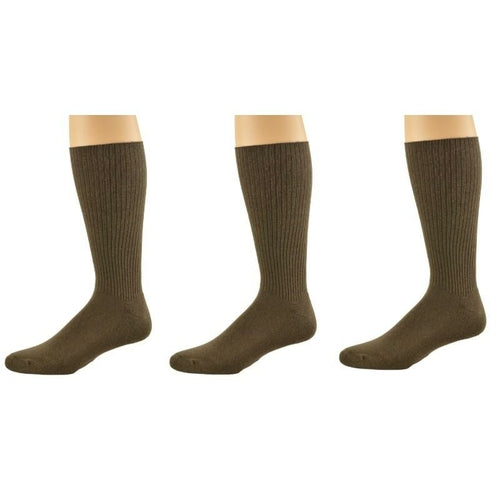 Diabetic Men's Socks Arthritic Cotton Crew Cushioned 3 Pair Pack