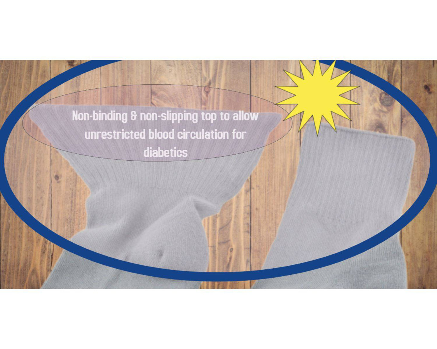 Diabetic Men's Socks Arthritic Cotton Ankle Cushioned 3 Pair Pack