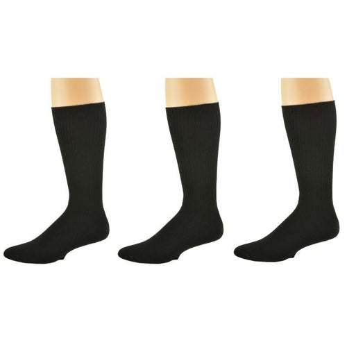 Diabetic Men's Socks Arthritic Cotton Crew Cushioned 3 Pair Pack
