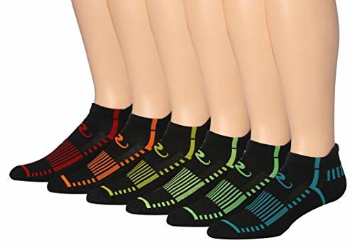 Ronnox Men's 6-Pairs Low Cut Running & Athletic Performance Tab Socks