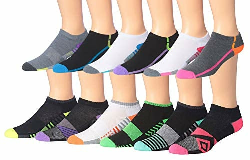 James Fiallo Men's 12-Pairs Performance Low Cut Athletic Sport Socks