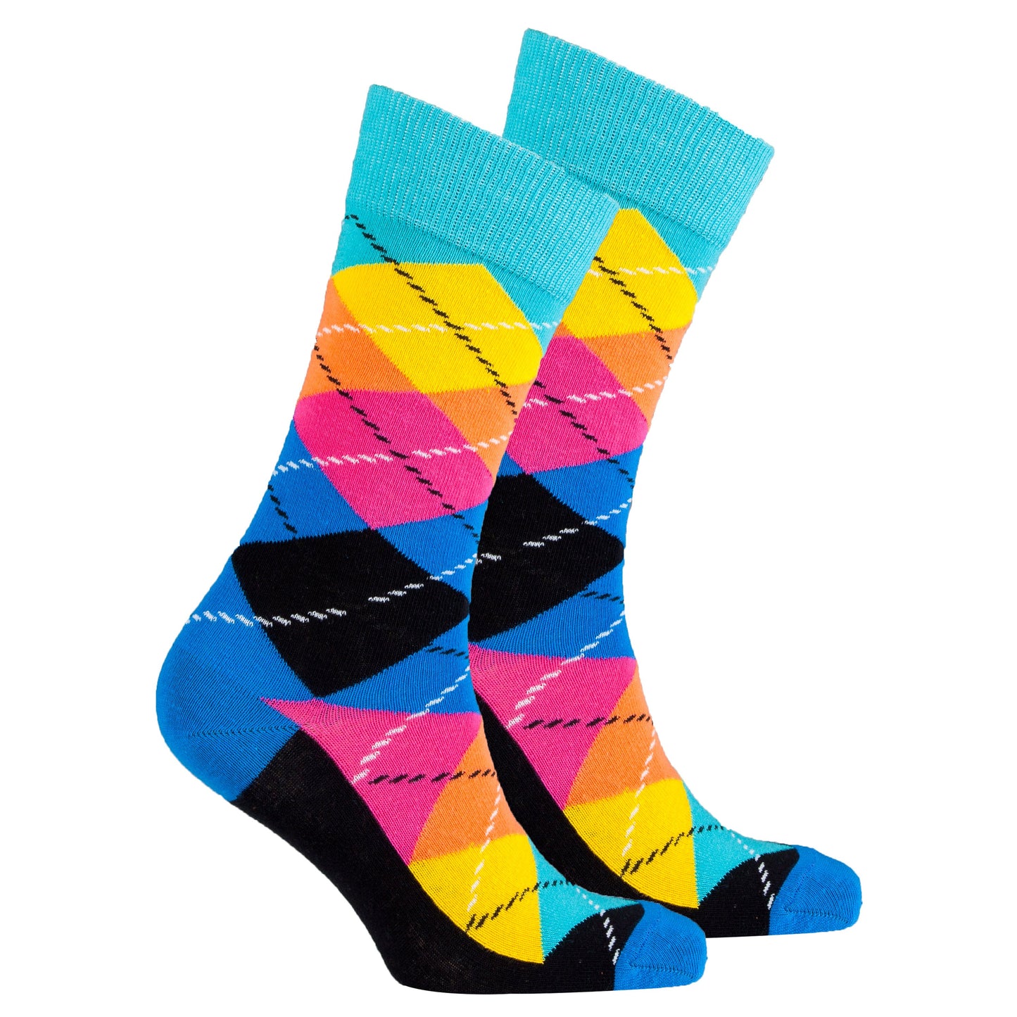 Men's Magenta Argyle Socks