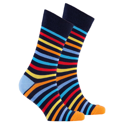 Men's Black Rainbow Stripe Socks