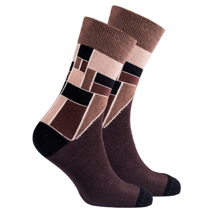 Men's Mocha Cube Socks