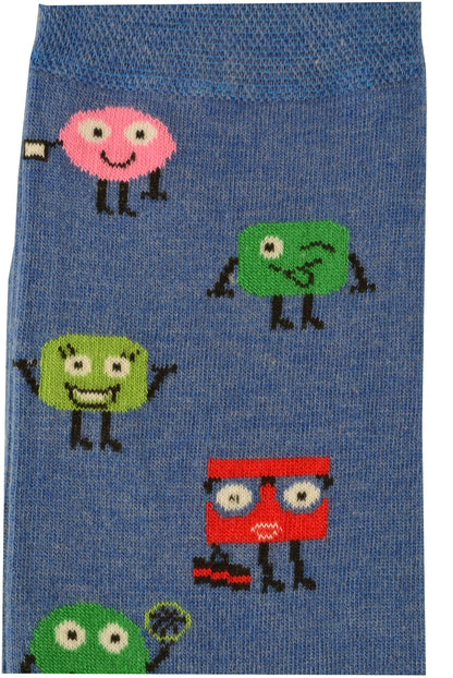 Game Character Socks - Men's Colorful Smooth Toe Crew