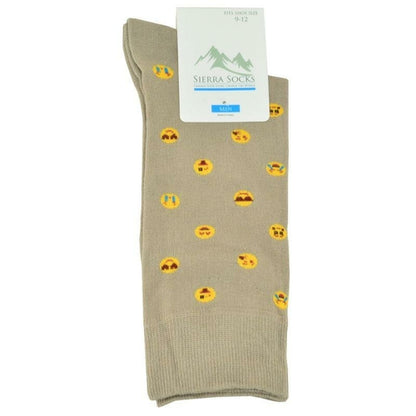 Men's Combed Cotton Socks with Emoji Design