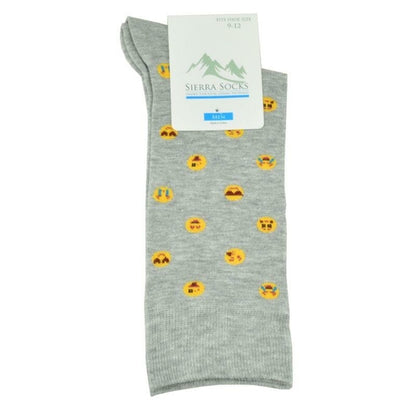 Men's Combed Cotton Socks with Emoji Design