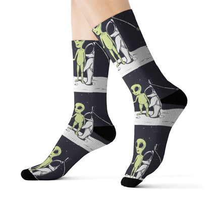 Funny Alien Selfie Socks