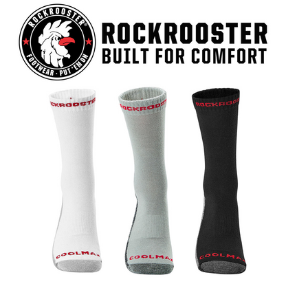 RockRooster CoolMax Men's Moisture Control Durable Work Crew Socks 3