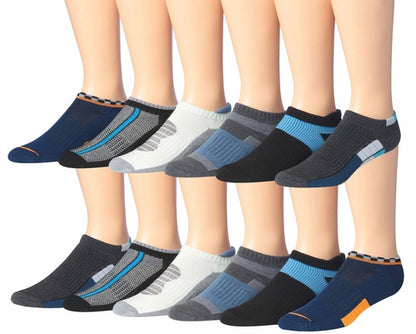 James Fiallo Men's 12-Pairs Performance Low Cut Athletic Sport Socks