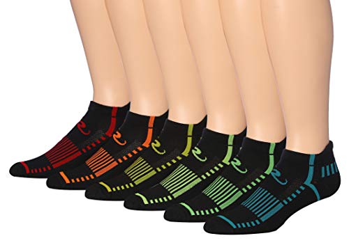 Ronnox Men's 6-Pairs Low Cut Running & Athletic Performance Tab Socks