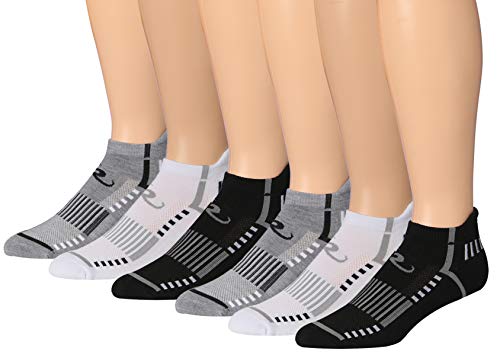 Ronnox Men's 6-Pairs Low Cut Running & Athletic Performance Tab Socks