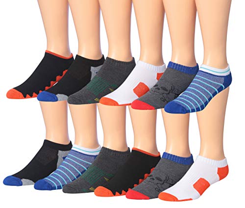 James Fiallo Men's 12-Pairs Performance Low Cut Athletic Sport Socks