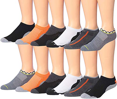 James Fiallo Men's 12-Pairs Performance Low Cut Athletic Sport Socks