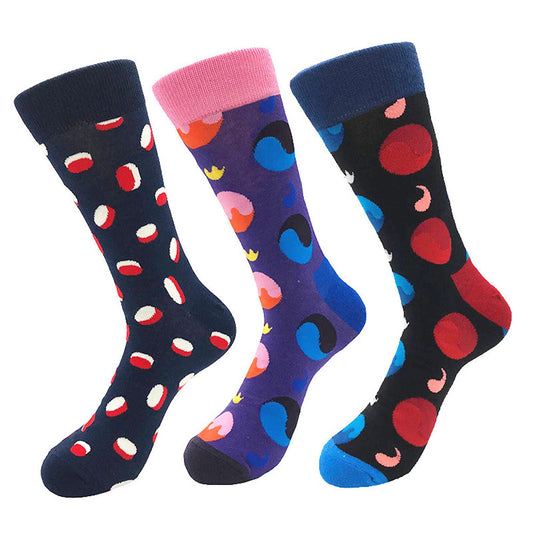 Soft Mens Colorful Crew Socks - Premium Cotton Fun socks with Soft