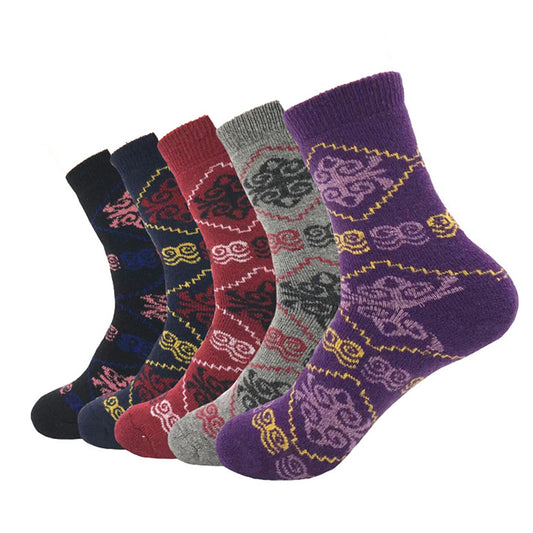 Plain Five Color Mens Colorful Crew Socks - Premium Cotton Fun socks