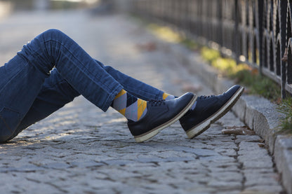 Men's Yellow Stone Argyle Socks