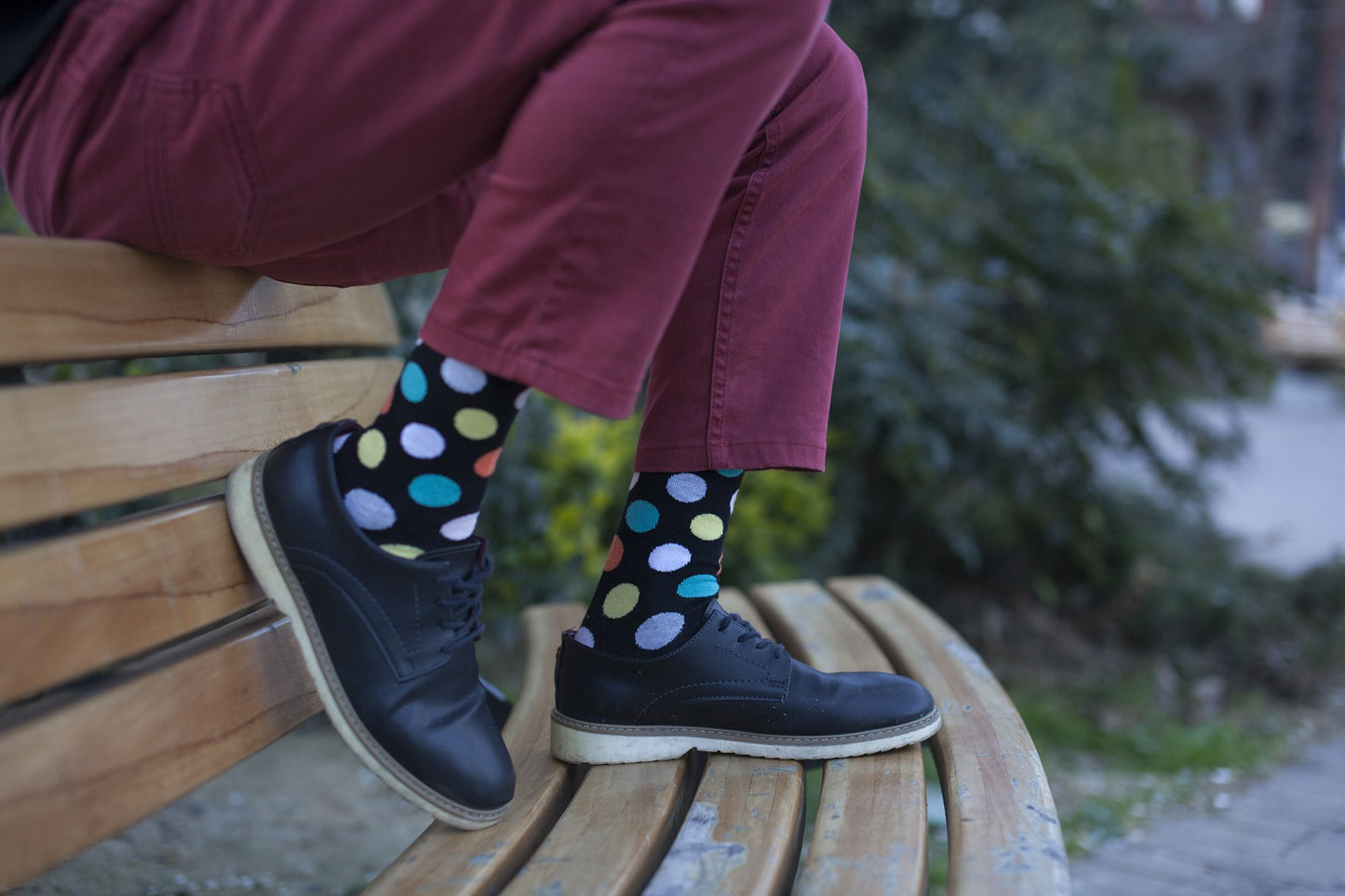 Men's Mixed Black Dot Socks