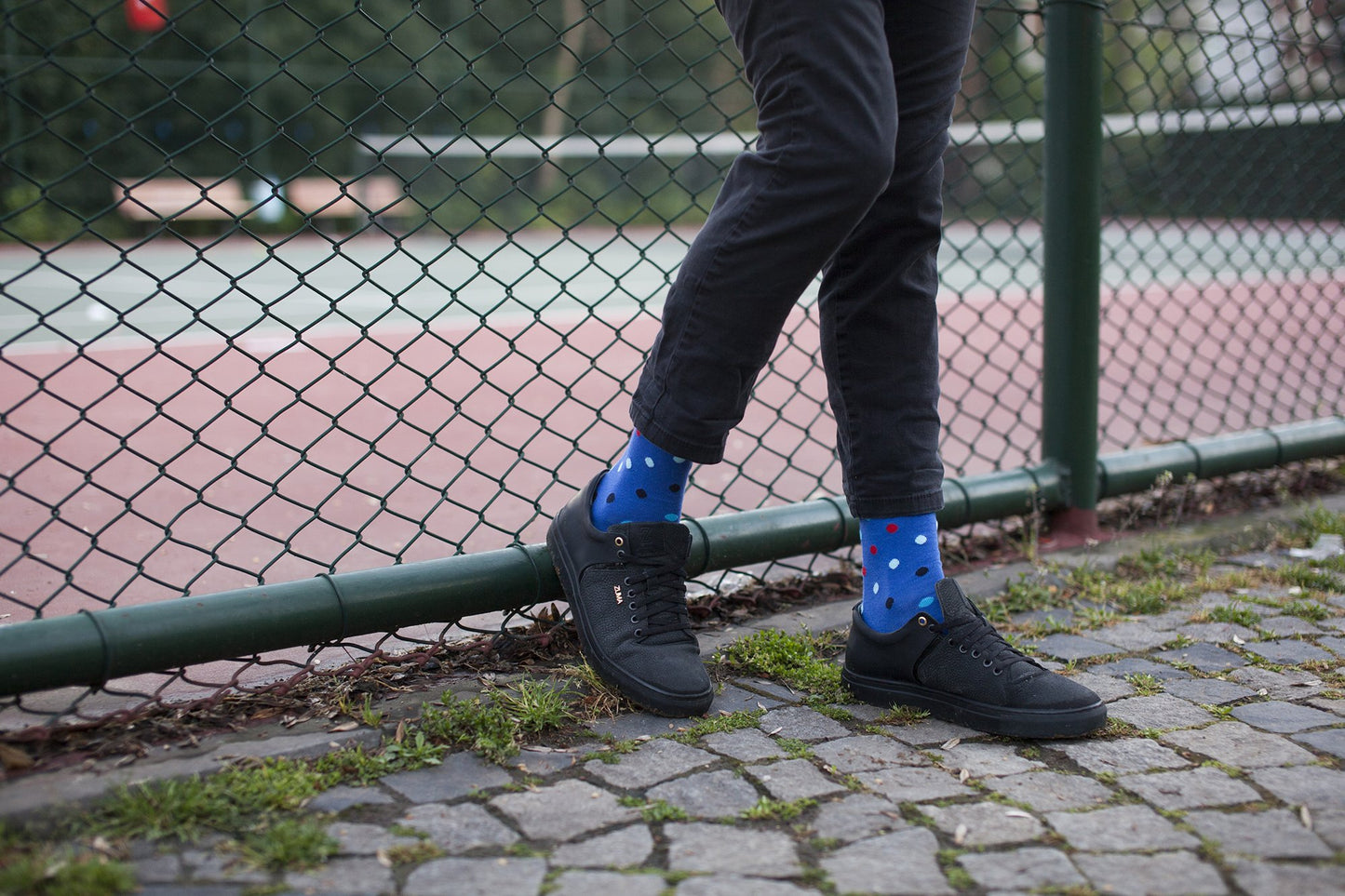 Men's Blue Paradise Dot Socks