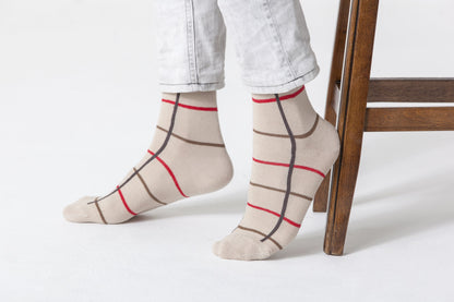 Men's Beige Stripe Socks