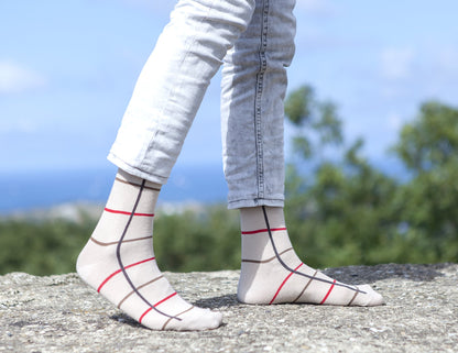 Men's Beige Stripe Socks