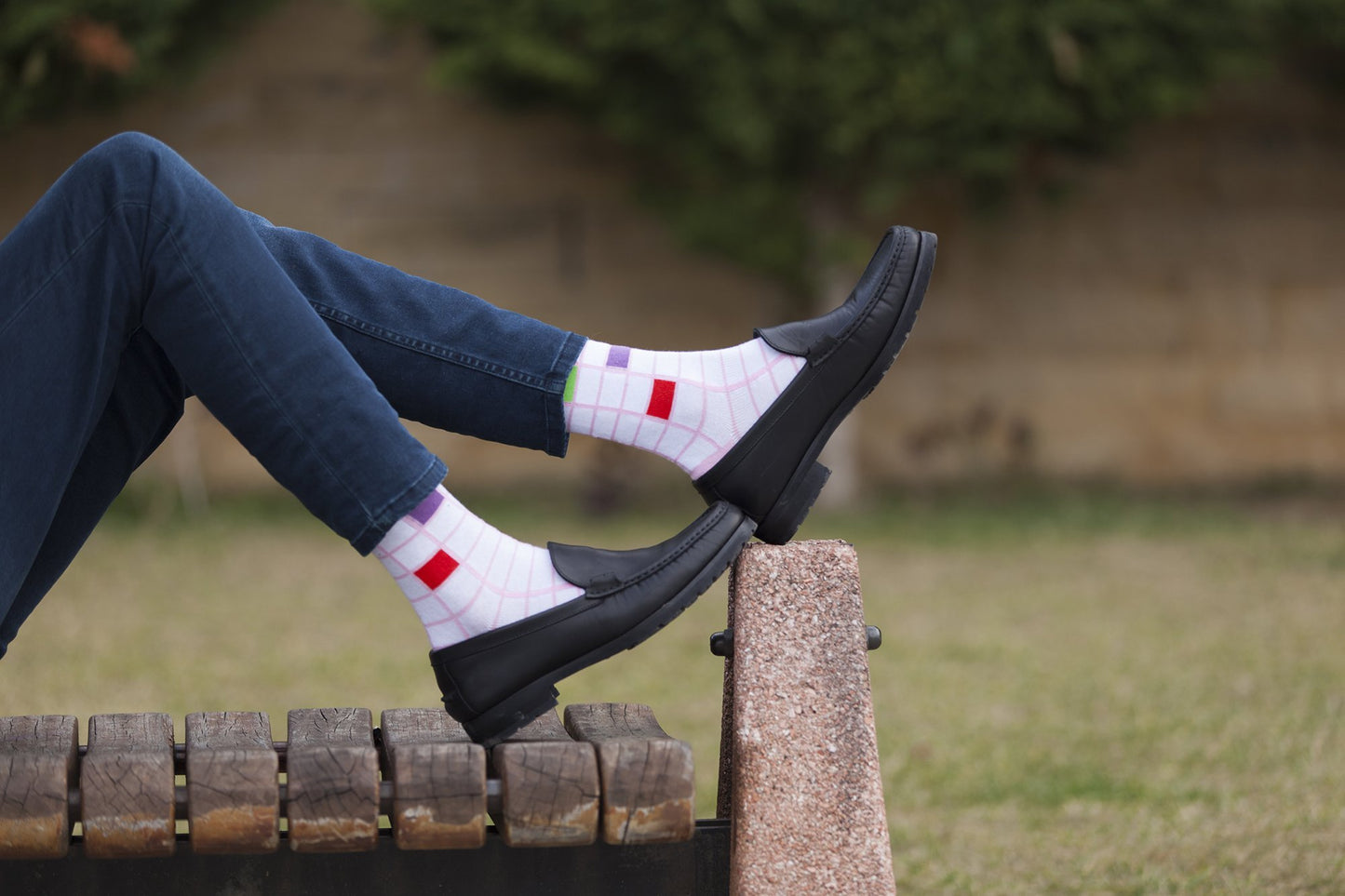 Men's Pink Square Socks