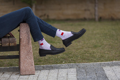 Men's Pink Square Socks