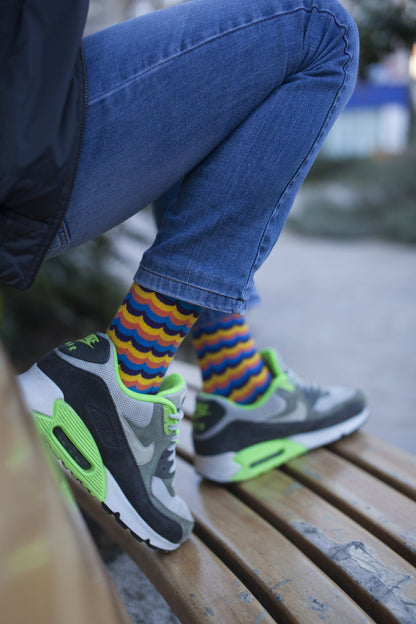 Men's Tangerine Wave Socks