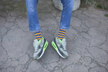 Men's Tangerine Wave Socks