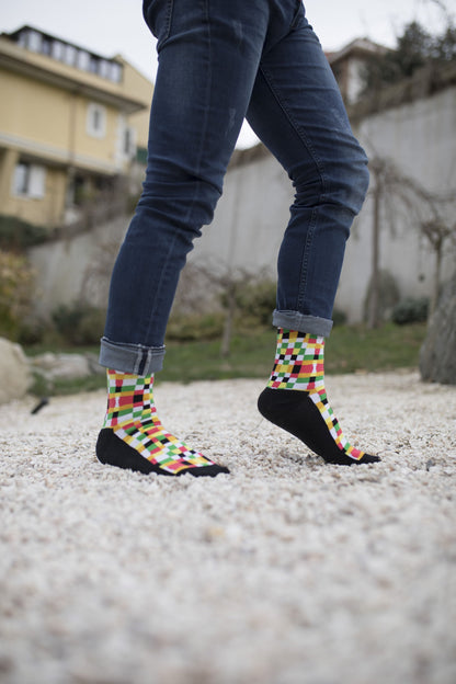 Men's Designless Squares Socks