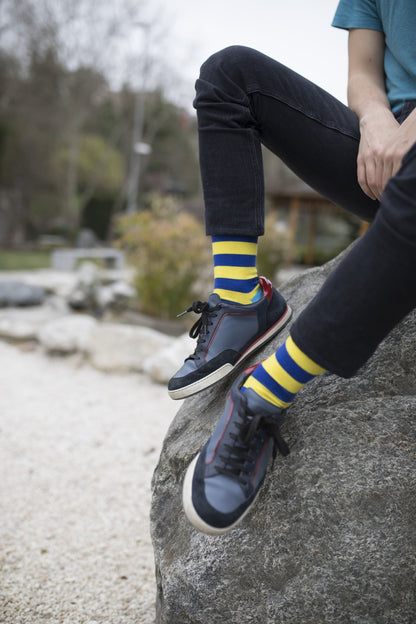 Men's Lemon Sky Stripe Socks