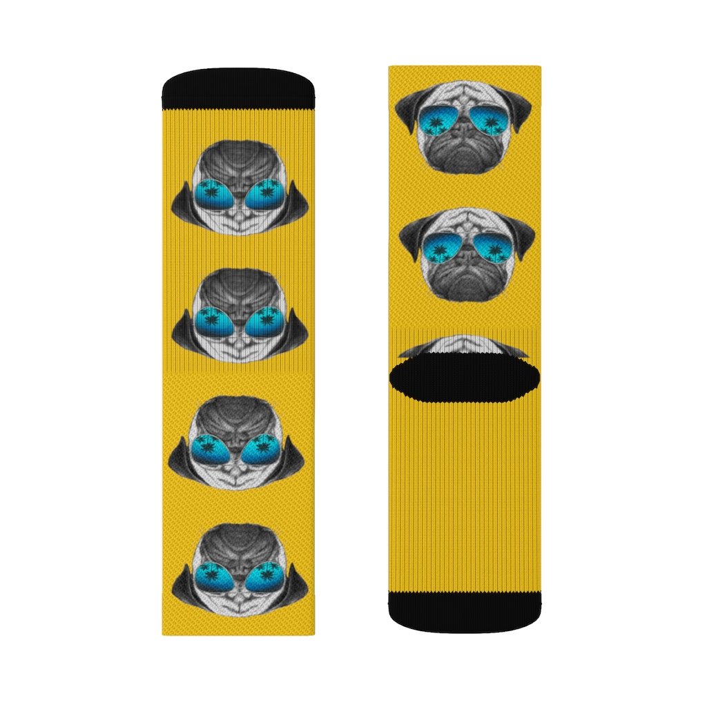 Pug in Sunglasses Fun Novelty Socks