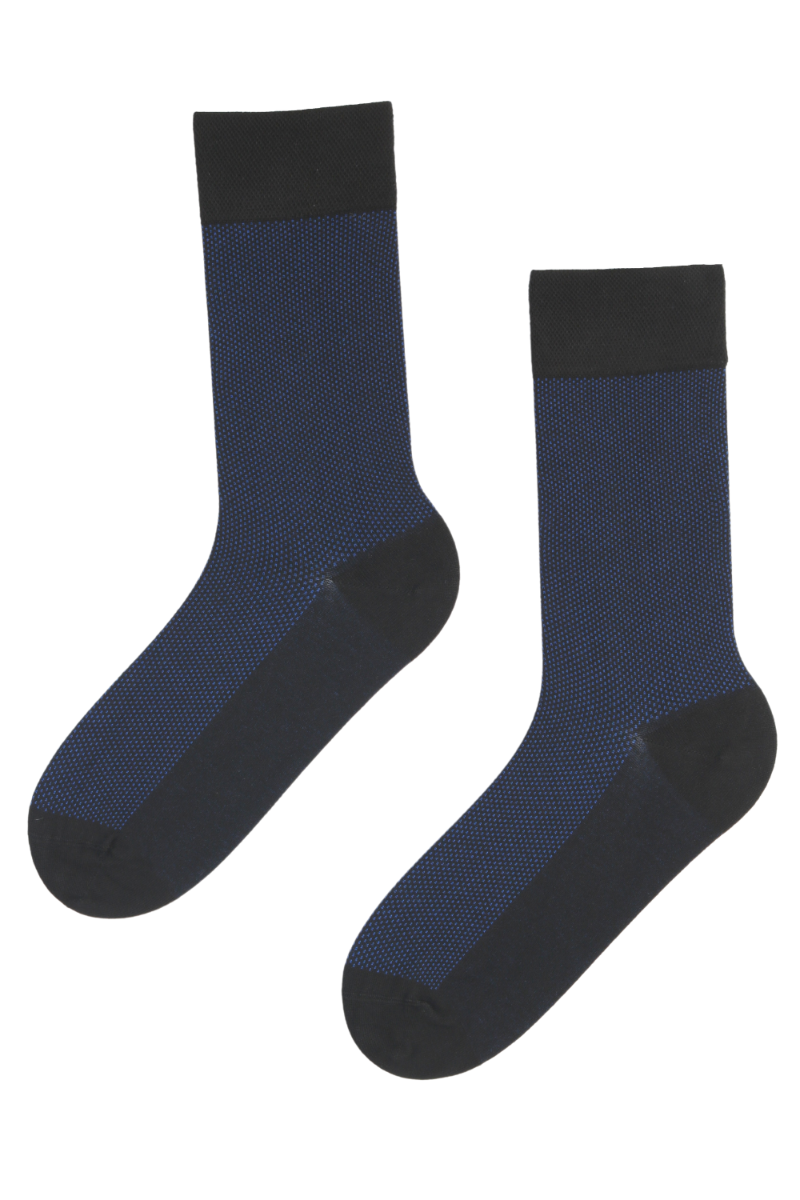 COOLIO blue patterned suit socks for men