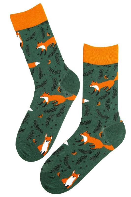 FOXY green cotton socks