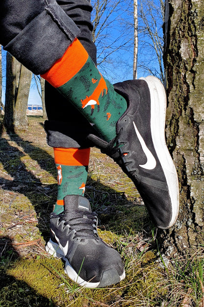 FOXY green cotton socks