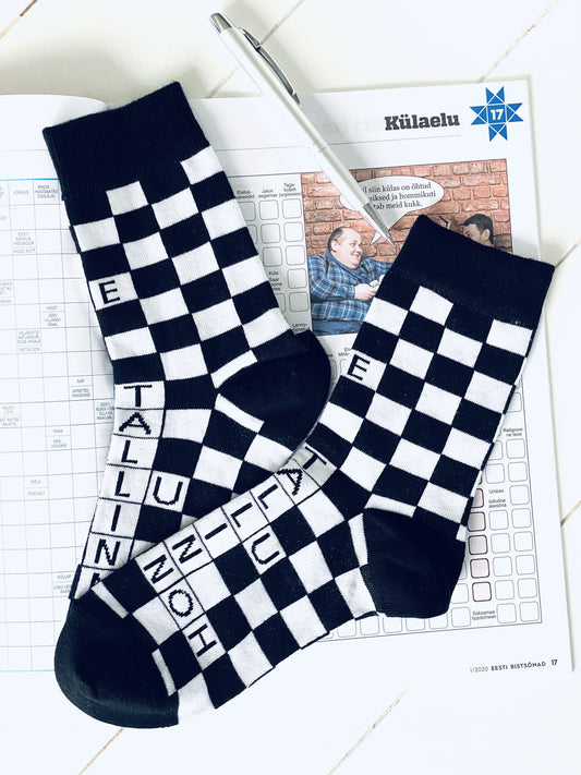 CROSSWORDS black and white socks