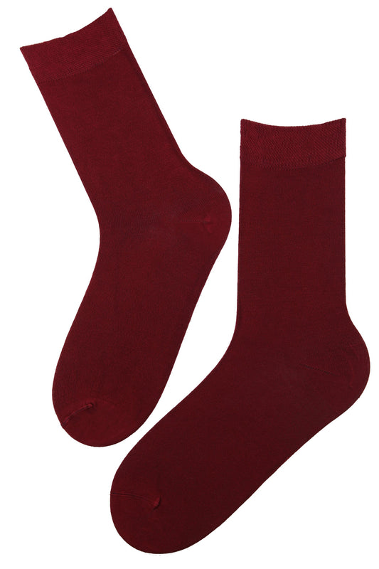 JANNE bordeaux viscose socks for women