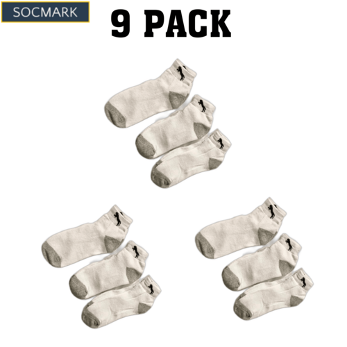 High-Quality Men's Cotton Thermal Socks 9-Pack (Sizes 9-11, 10-13) -