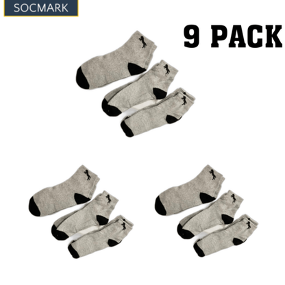 High-Quality Men's Cotton Thermal Socks 9-Pack (Sizes 9-11, 10-13) -