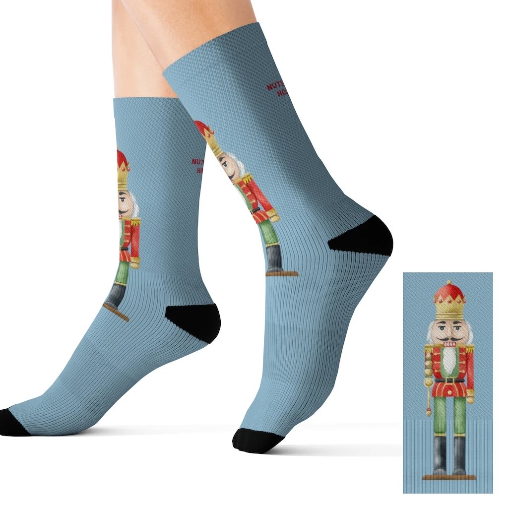 Nuts for the Holiday Nutcracker Fun Novelty Socks